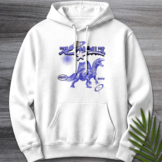 Hoodie XS / White Vintage Y2K Japanese Spinosaurus Premium Hoodie