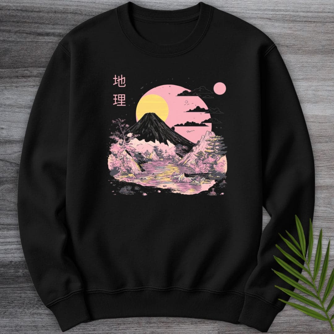 Sweatshirt Black / S 1980's Geography Aesthetic Graphic Crewneck