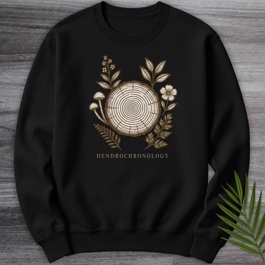 Sweatshirt Black / S Dendrochronology Tree Ring Crewneck