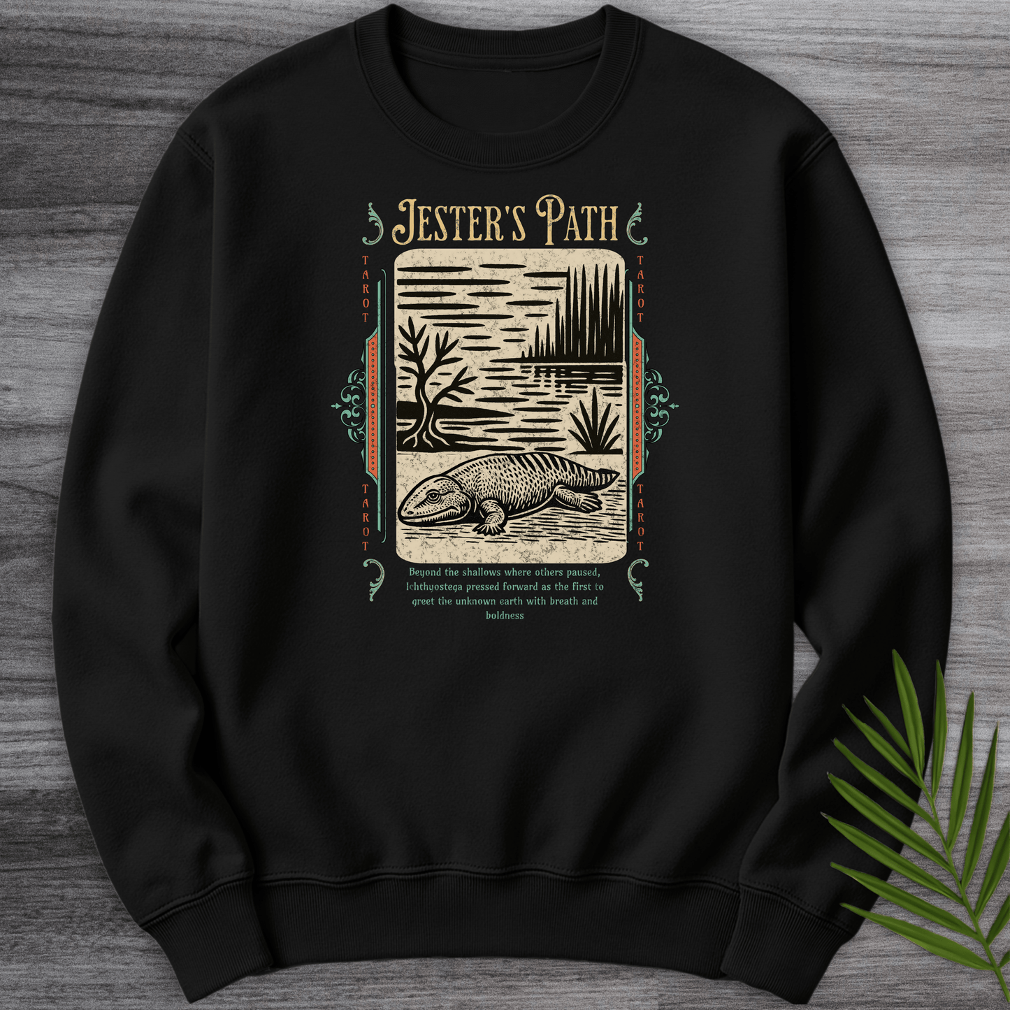 Sweatshirt Black / S Ichthyostega Jester's Path Crewneck