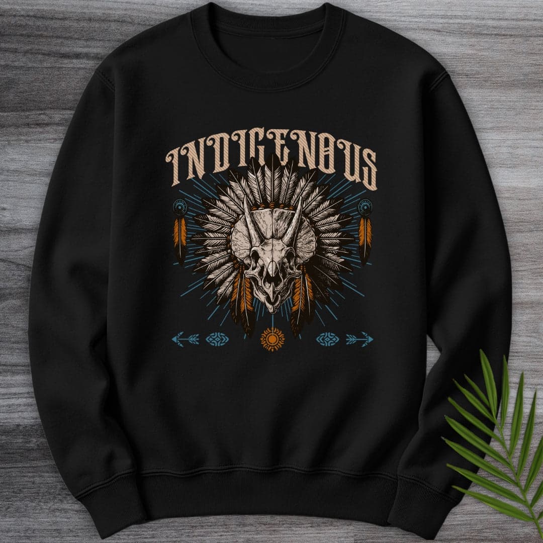 Sweatshirt Black / S Indigenous Triceratops Crewneck