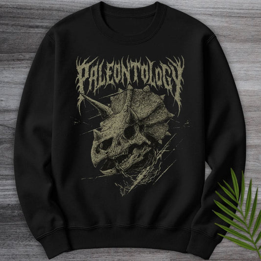 Sweatshirt Black / S Metal Triceratops Skull & Chains Crewneck