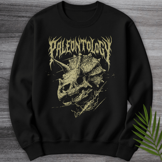 Sweatshirt Black / S Metal Triceratops Skull & Chains Crewneck
