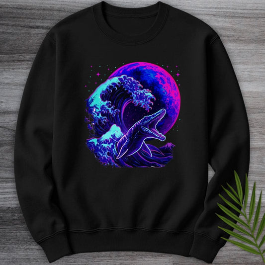 Sweatshirt Black / S Mosasaur Cybermoon Wave Crewneck