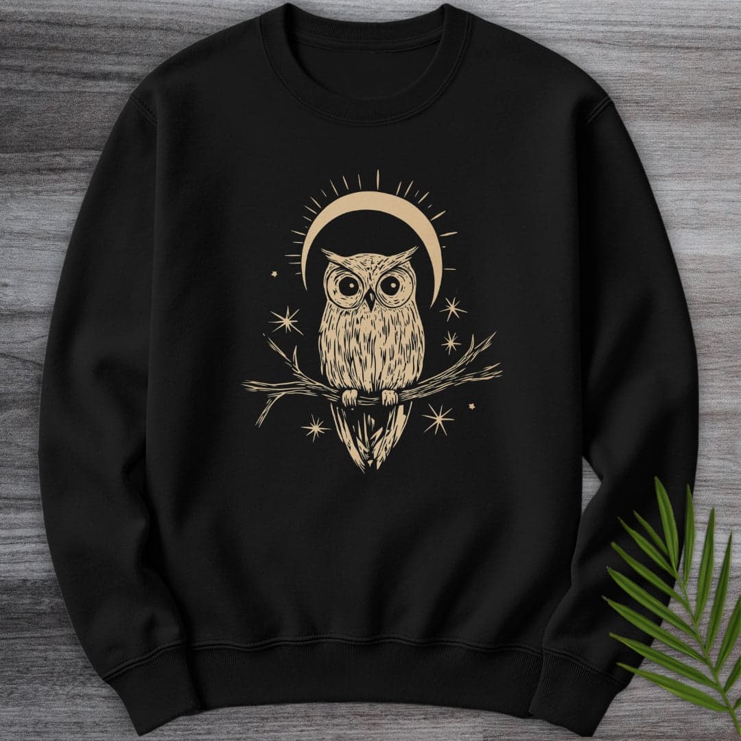 Sweatshirt Black / S Night Owl Moonlight Crewneck