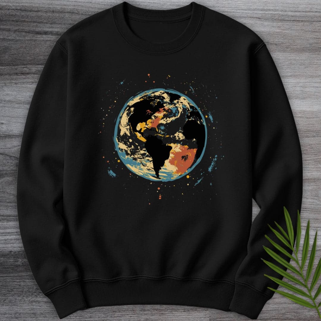 Sweatshirt Black / S Painted Earth Graphic Crewneck