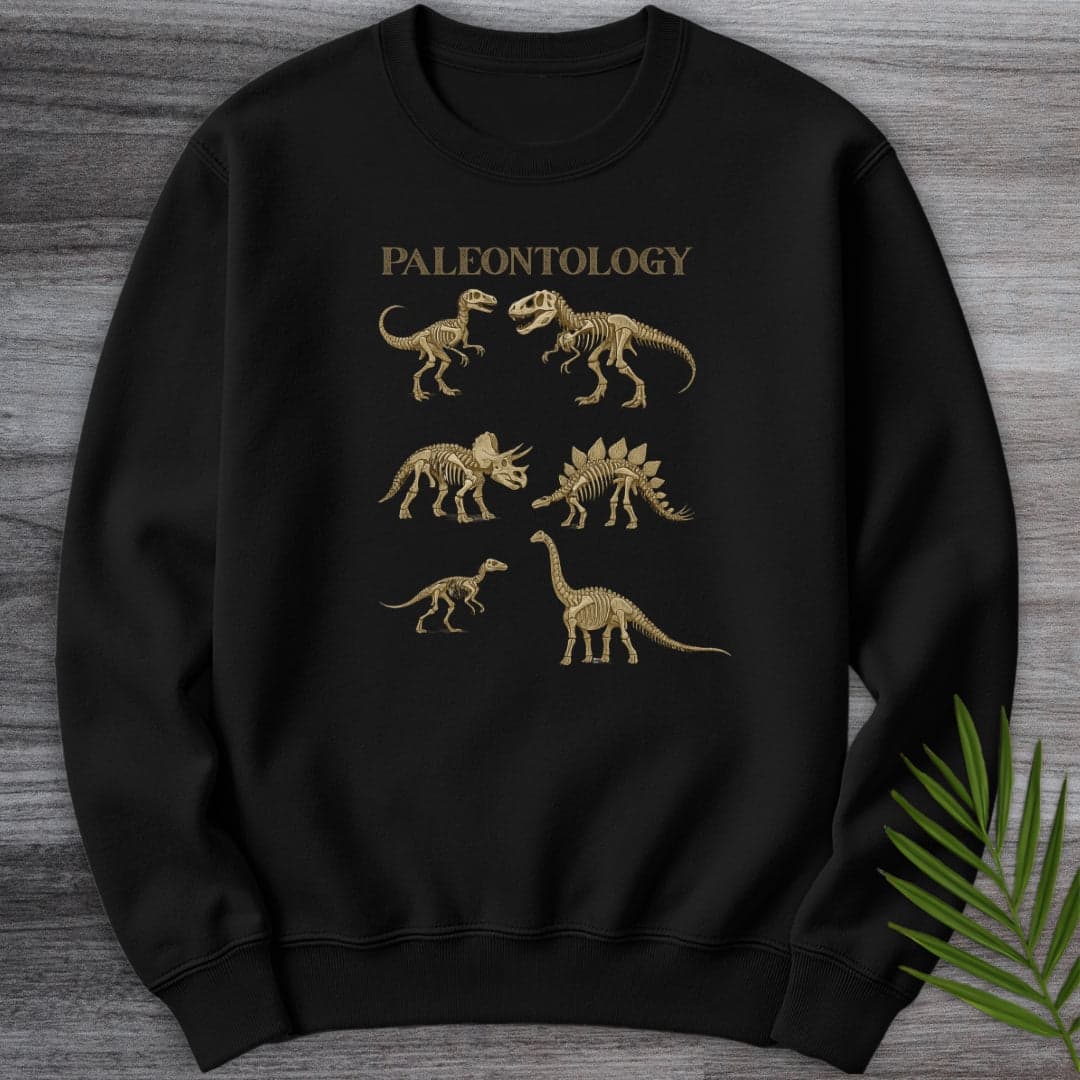 Sweatshirt Black / S Paleontology Vintage Fossils Crewneck