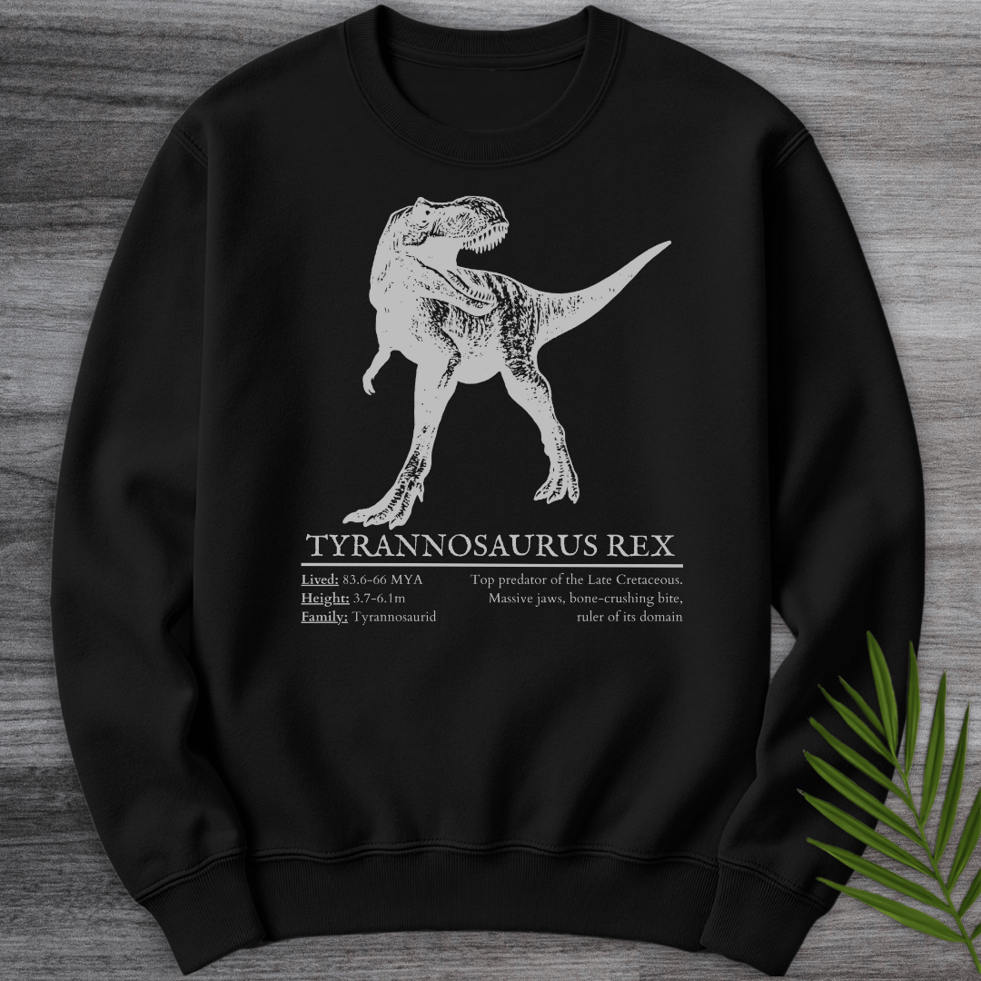 Sweatshirt Black / S T.Rex Tyrant Lizard King Crewneck