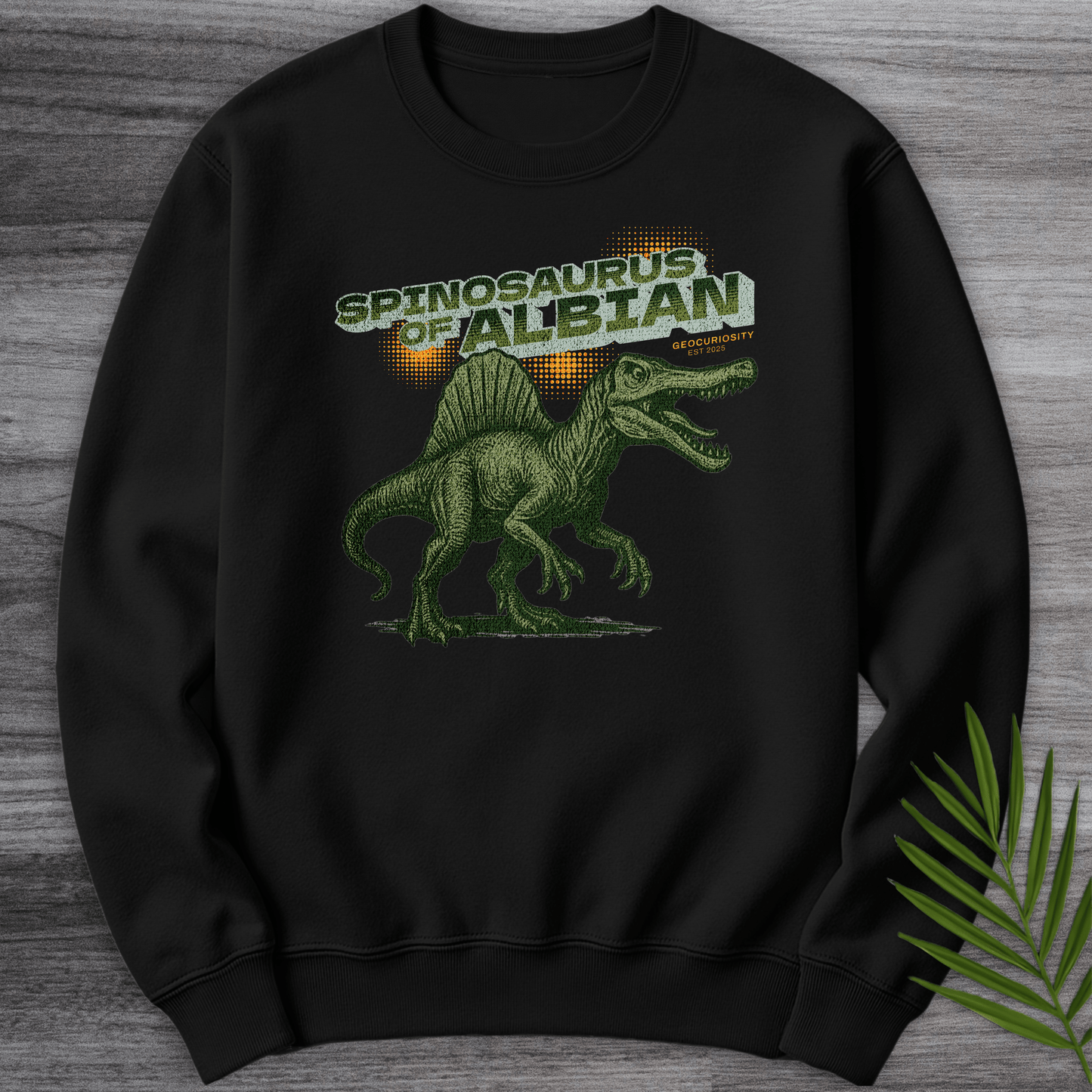 Sweatshirt Black / S Vintage Spinosaurus of Albian Crewneck