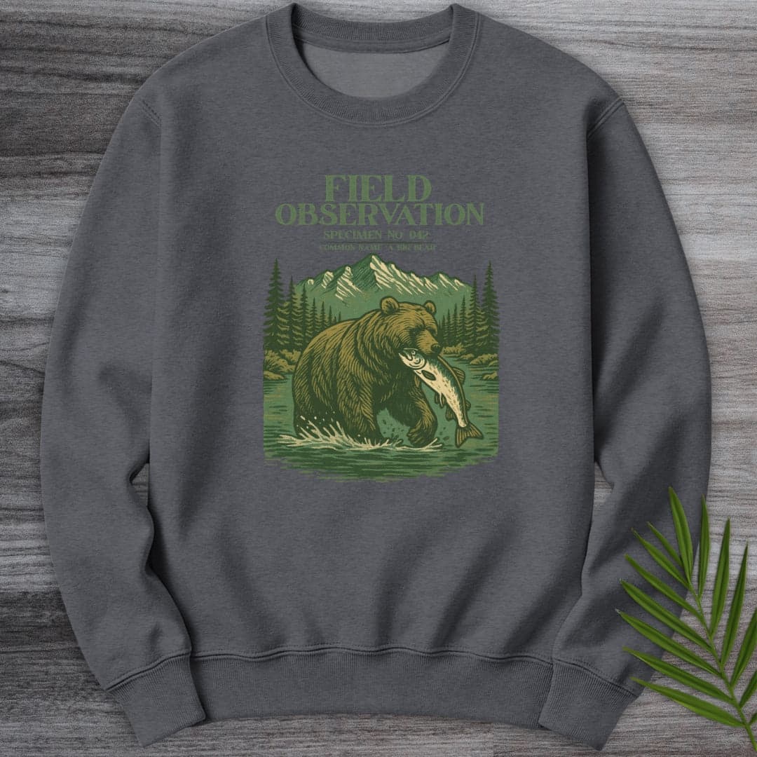 Sweatshirt Dark Heather / S A Big Bear Observation Crewneck