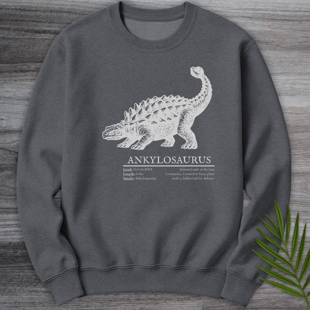 Sweatshirt Dark Heather / S Ankylosaurus Armored Earth Beast Crewneck