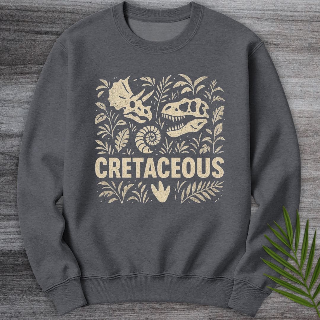 Sweatshirt Dark Heather / S Cretaceous Fossil Elements Crewneck