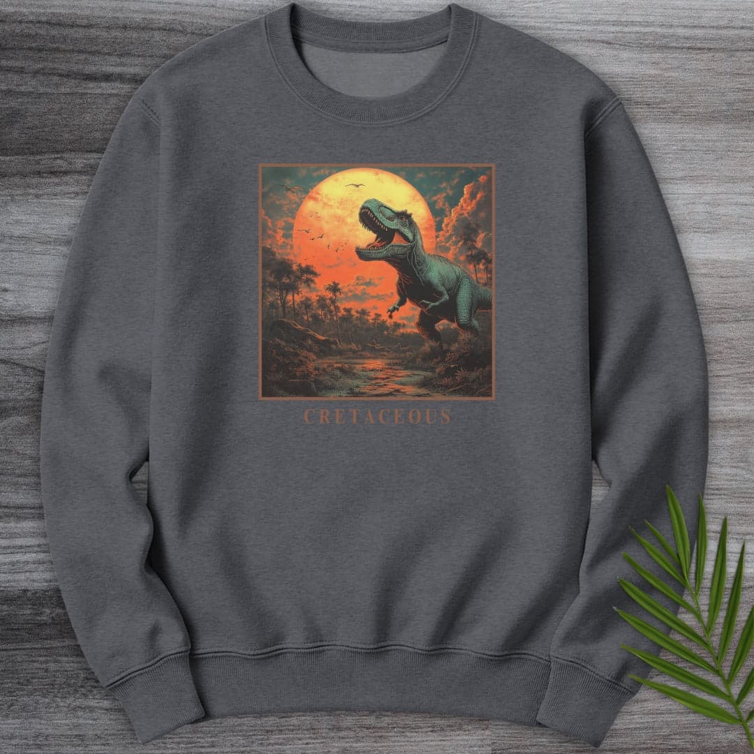Sweatshirt Dark Heather / S Cretaceous T.rex Graphic Crewneck