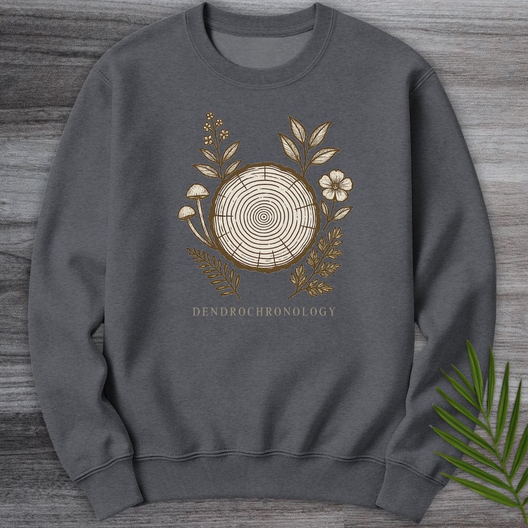 Sweatshirt Dark Heather / S Dendrochronology Tree Ring Crewneck