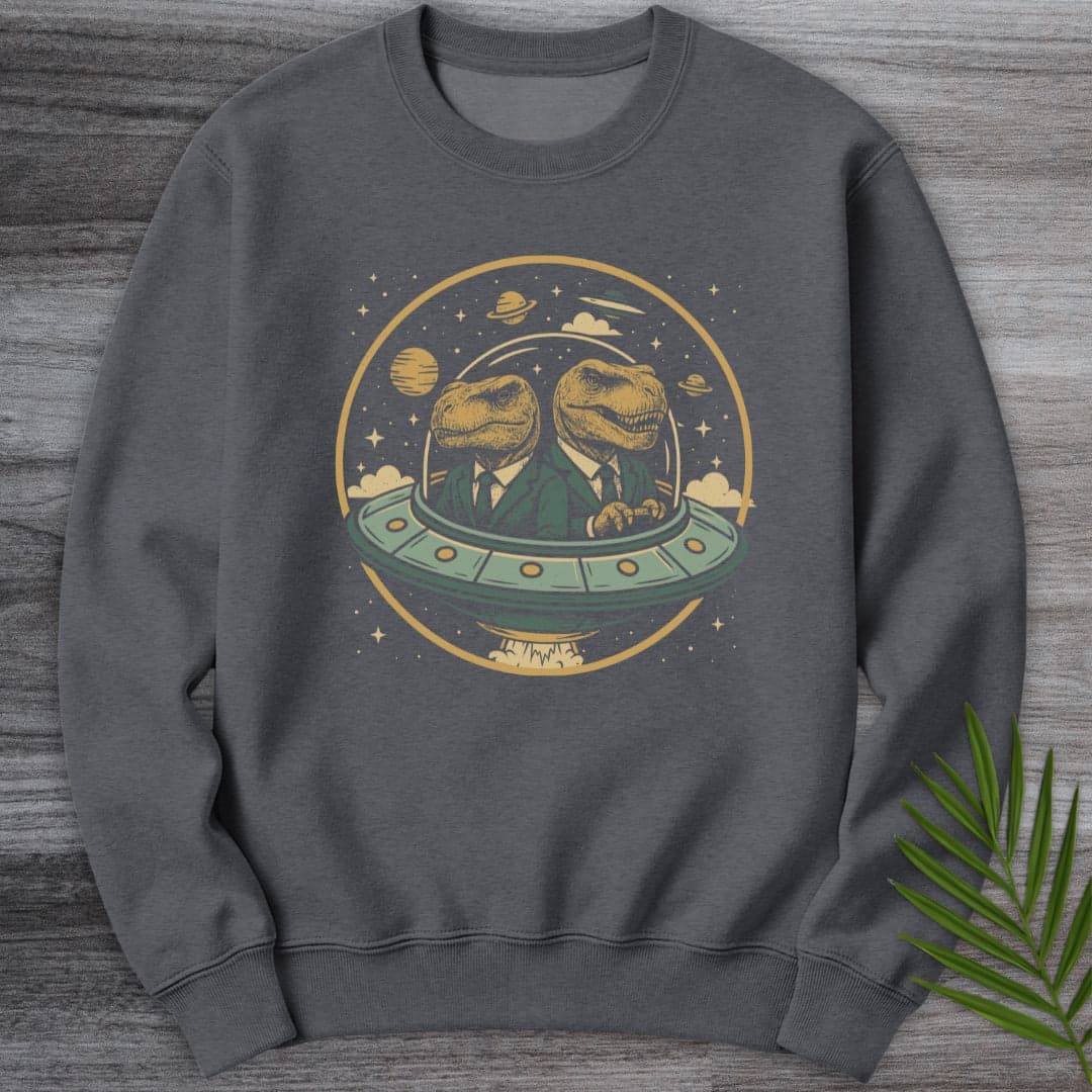 Sweatshirt Dark Heather / S Dinosaur Conspiracy Crewneck