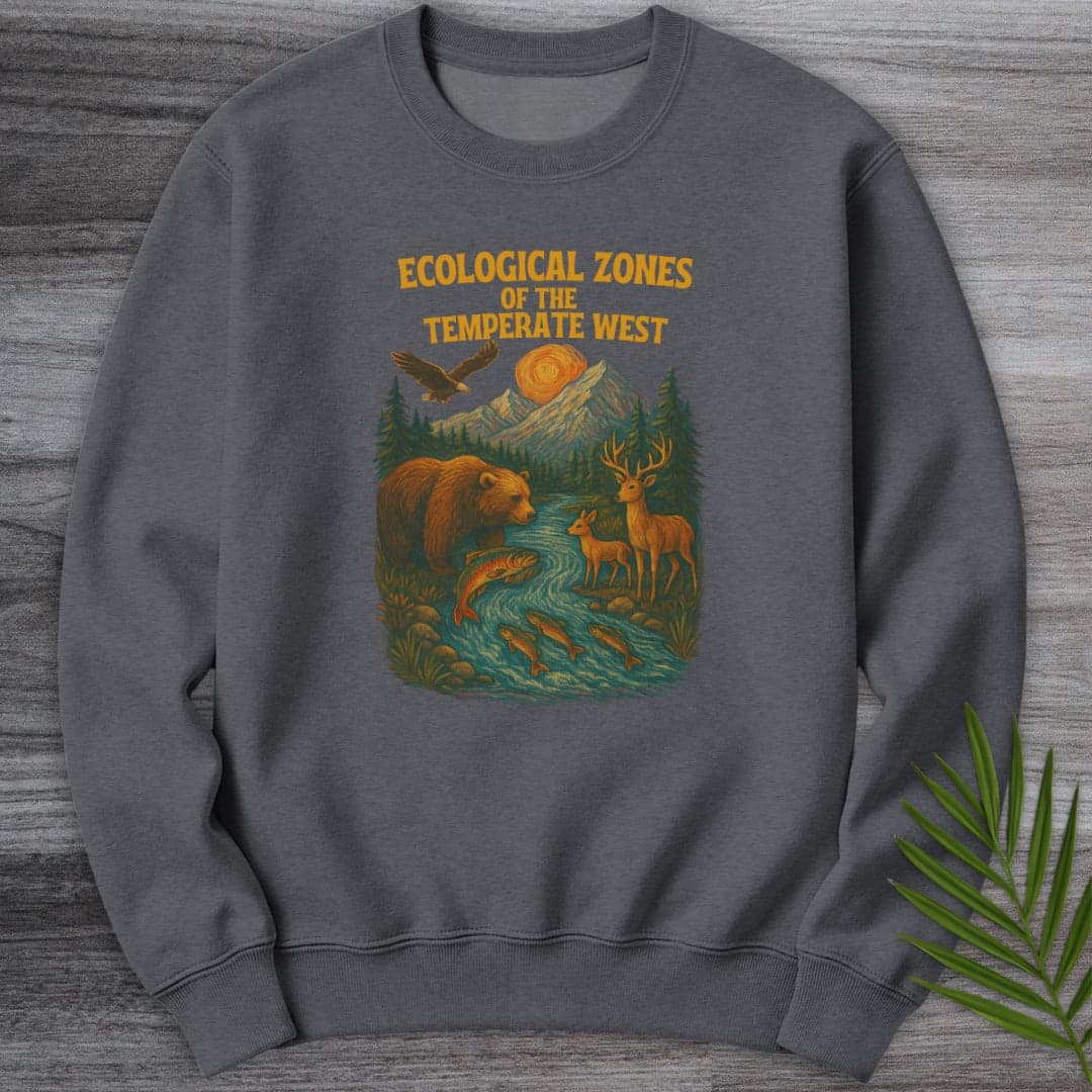 Sweatshirt Dark Heather / S Ecological Zones of The West Crewneck