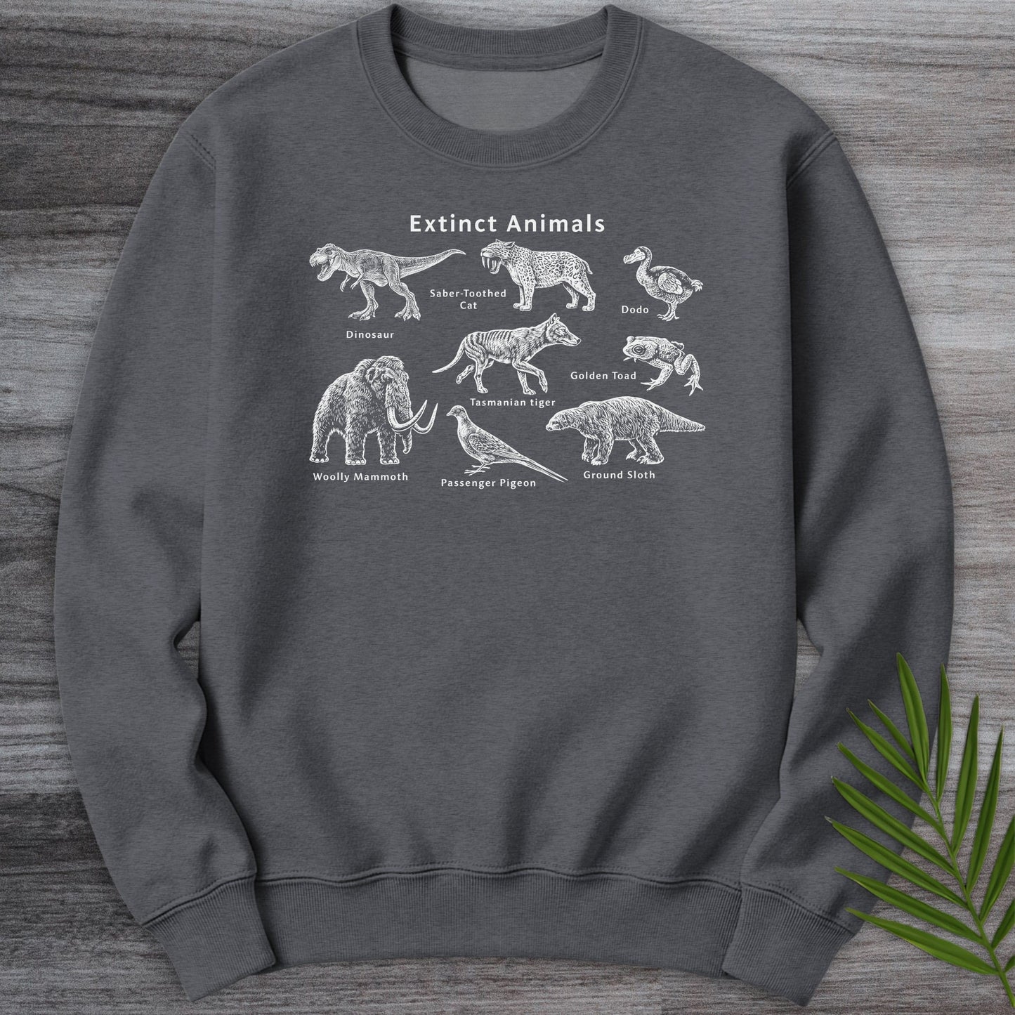 Sweatshirt Dark Heather / S Extinct Animals Crewneck