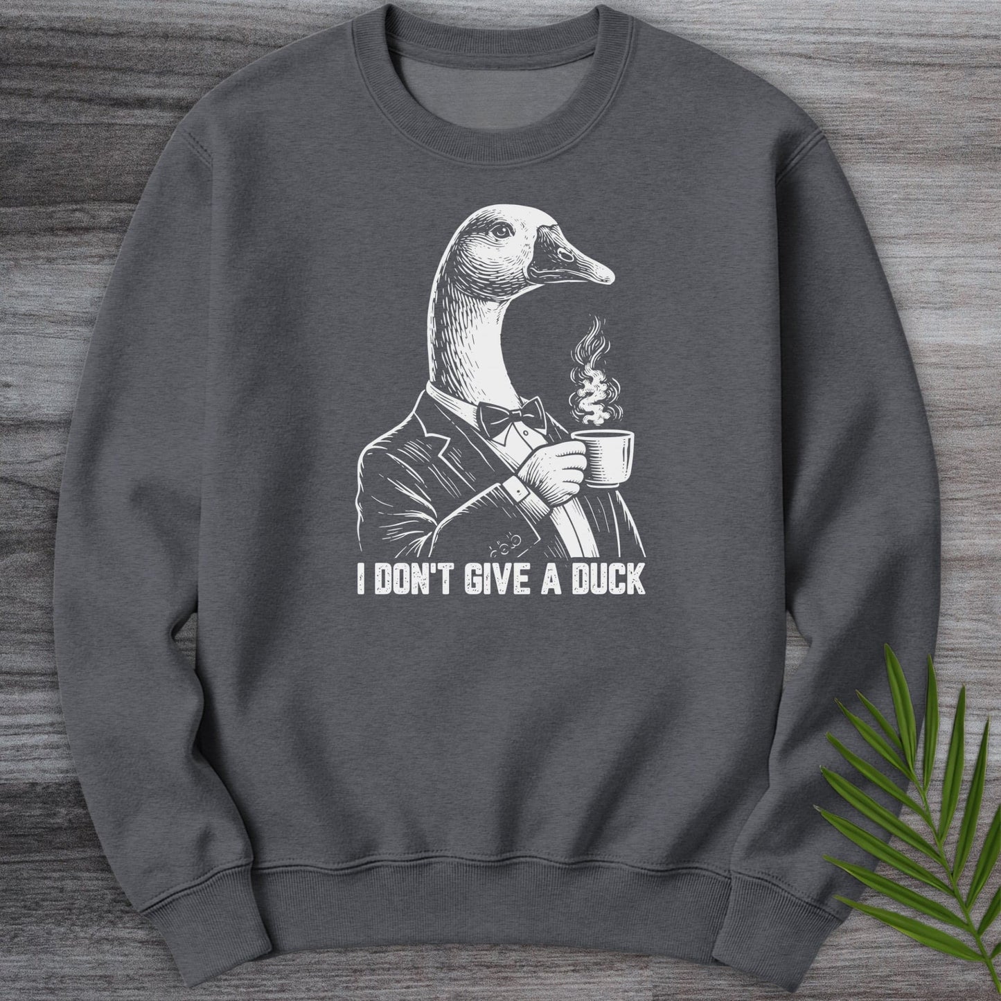 Sweatshirt Dark Heather / S I Don't Give a Duck Crewneck