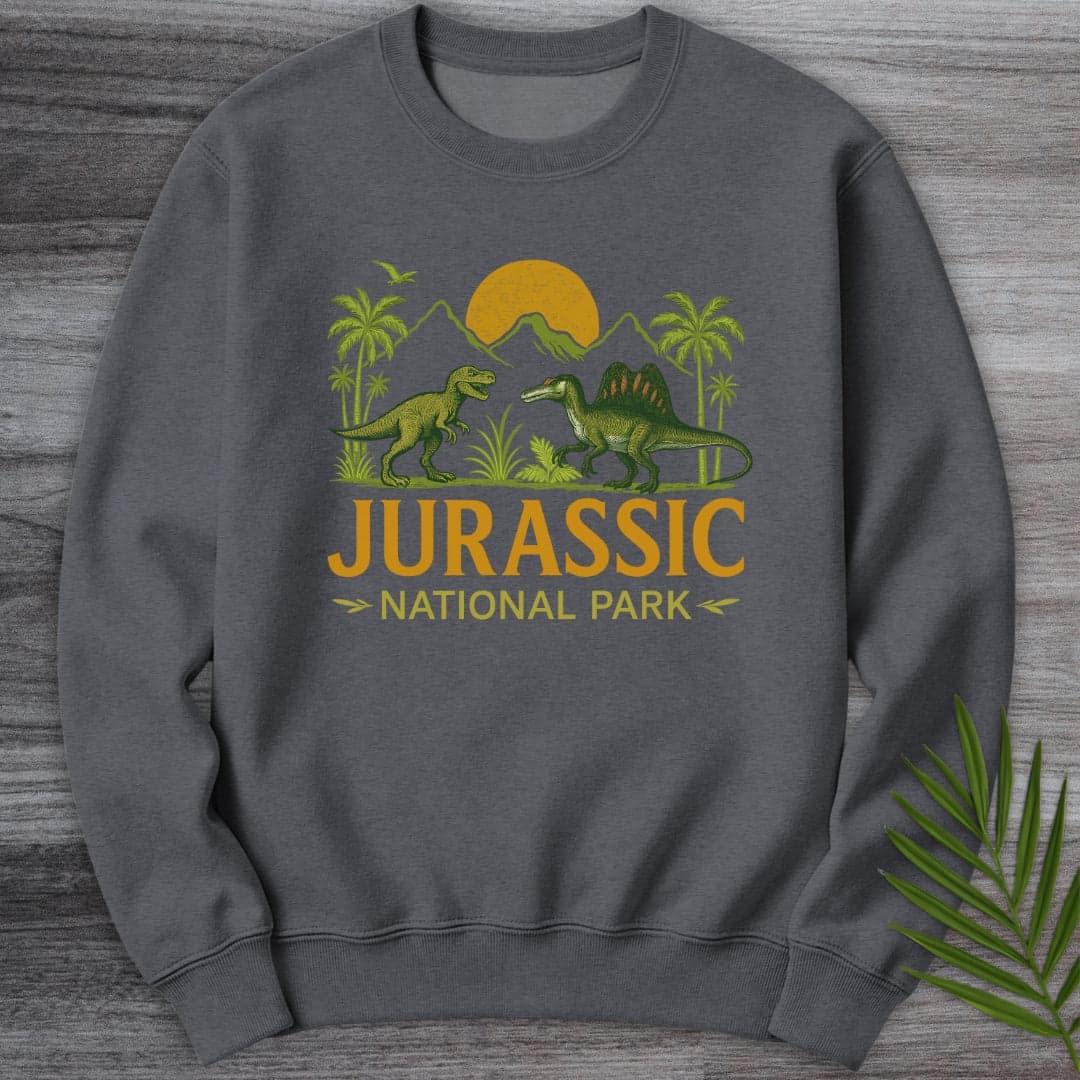 Sweatshirt Dark Heather / S Jurassic National Park Crewneck