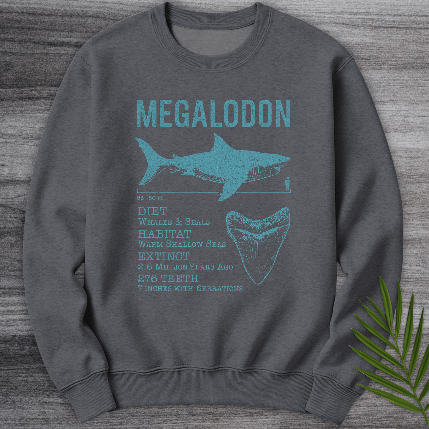 Sweatshirt Dark Heather / S Megalodon: Leviathan of the Shallows Crewneck