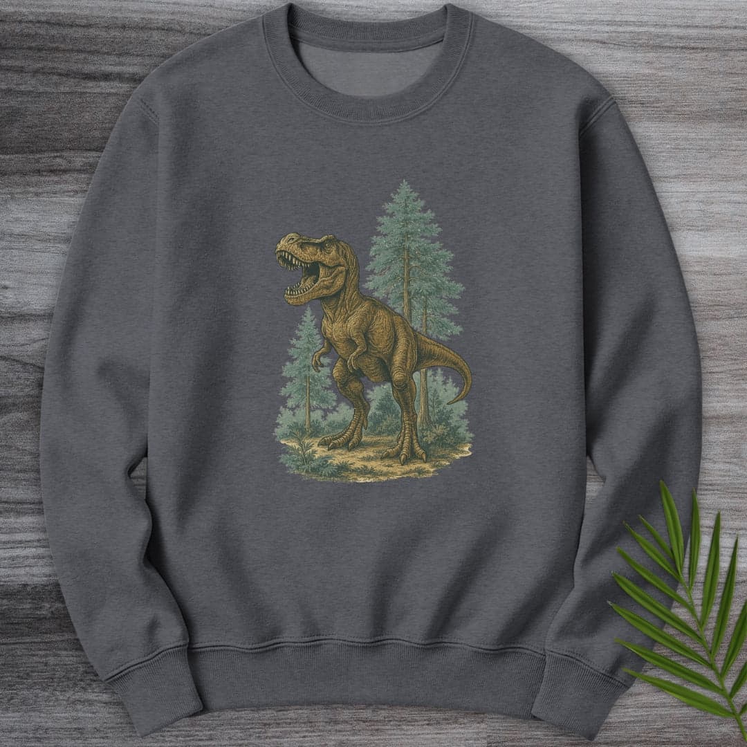 Sweatshirt Dark Heather / S Old Growth T.rex Crewneck