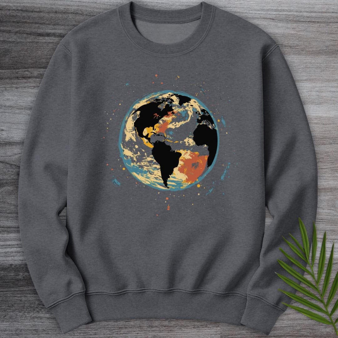 Sweatshirt Dark Heather / S Painted Earth Graphic Crewneck