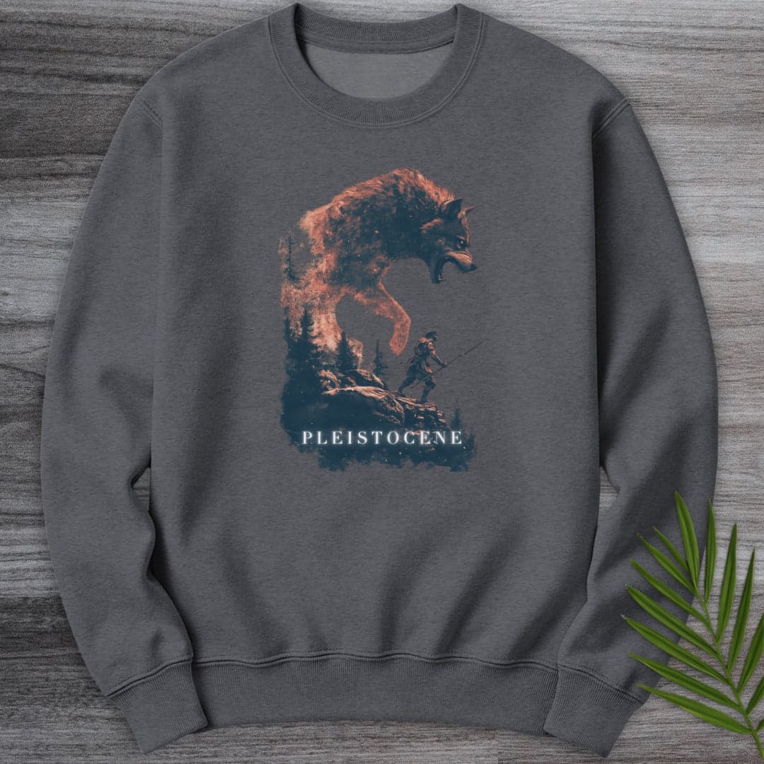 Sweatshirt Dark Heather / S Pleistocene Dire Wolf Spirit Crewneck