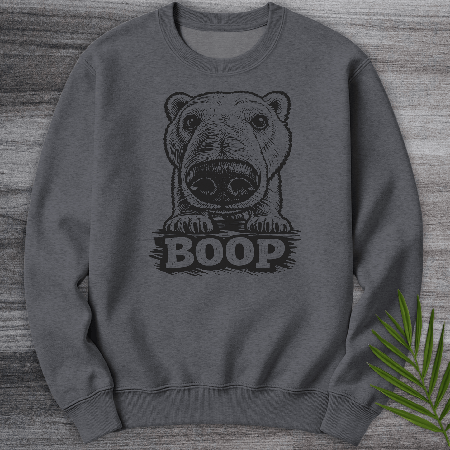Sweatshirt Dark Heather / S Polar Bear Boop Crewneck