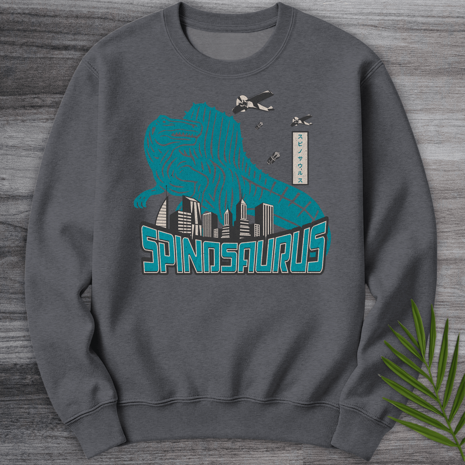 Sweatshirt Dark Heather / S Spino Attack_Vintage Japanese Crewneck
