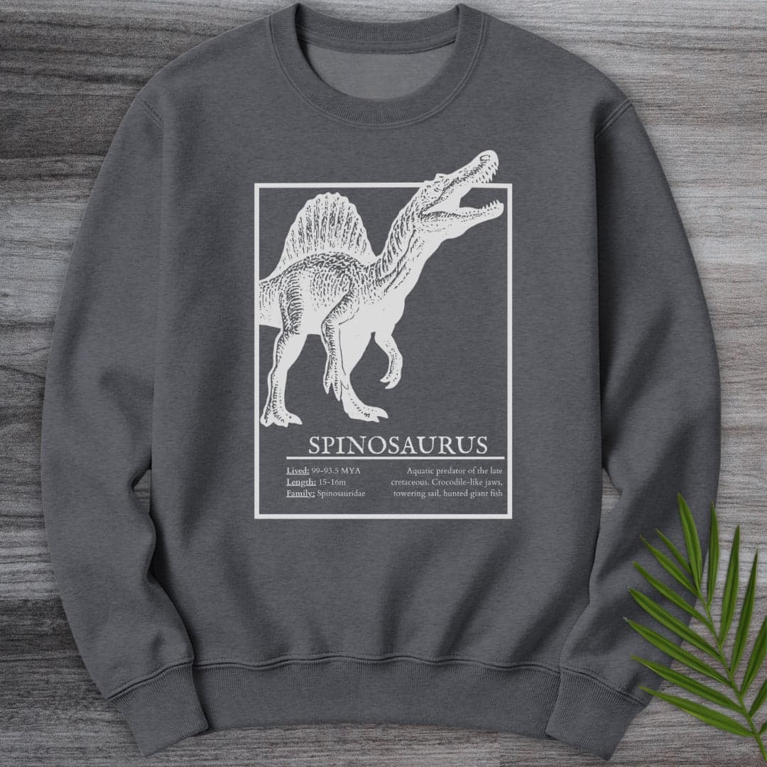 Sweatshirt Dark Heather / S Spinosaurus Sail-Backed Hunter Crewneck