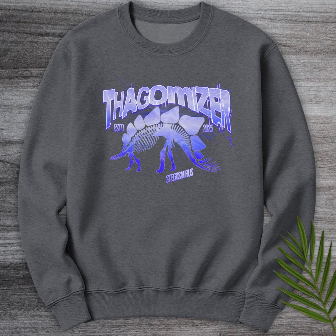 Sweatshirt Dark Heather / S Thagomizer Electro Stego Crewneck