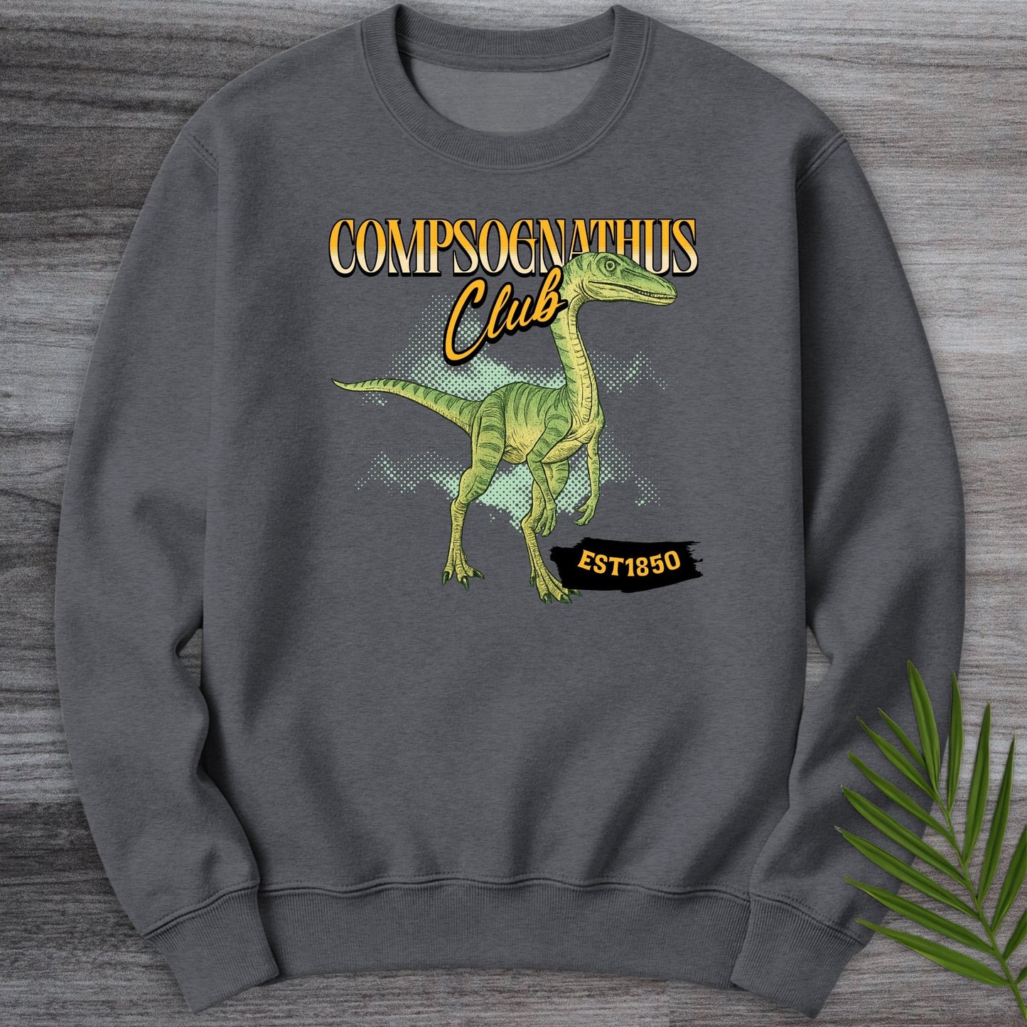 Sweatshirt Dark Heather / S The Compsognathus Club Crewneck