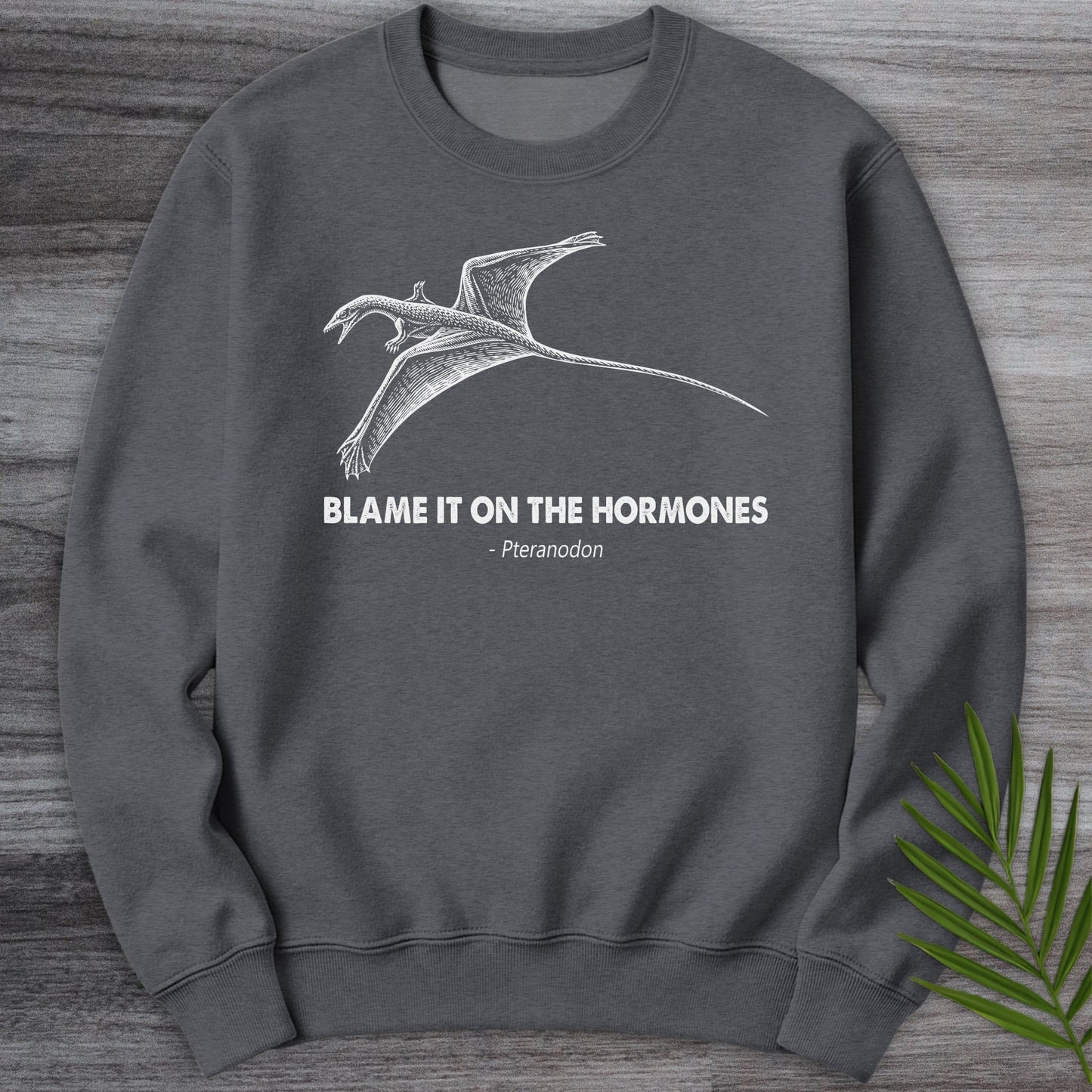 Sweatshirt Dark Heather / S The Hormonal Pteranodon Crewneck