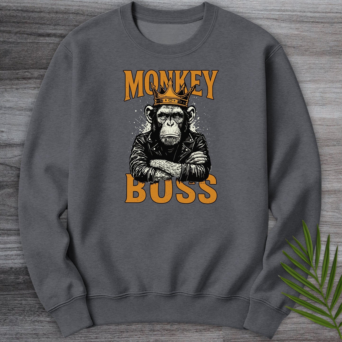 Sweatshirt Dark Heather / S The Monkey Boss Crewneck