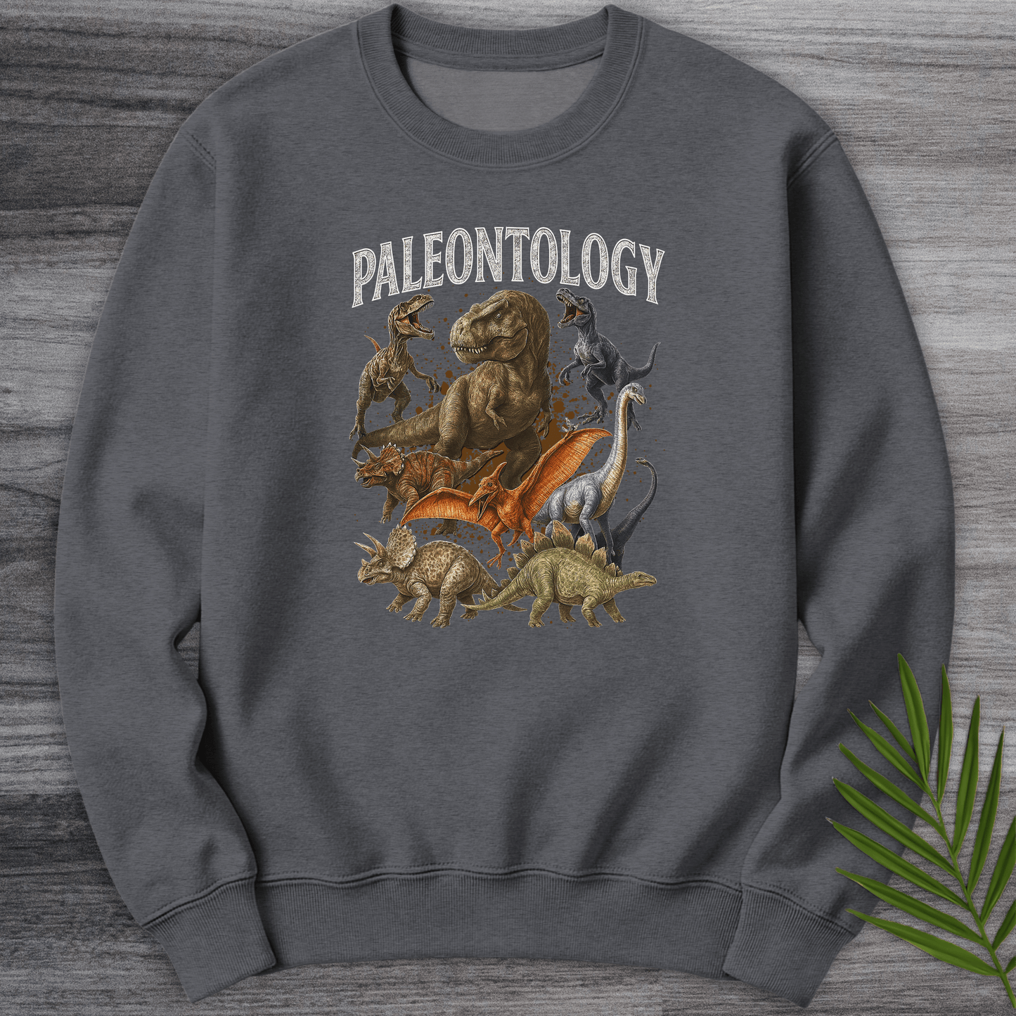 Sweatshirt Dark Heather / S Vintage 90's Paleontology Collection Crewneck