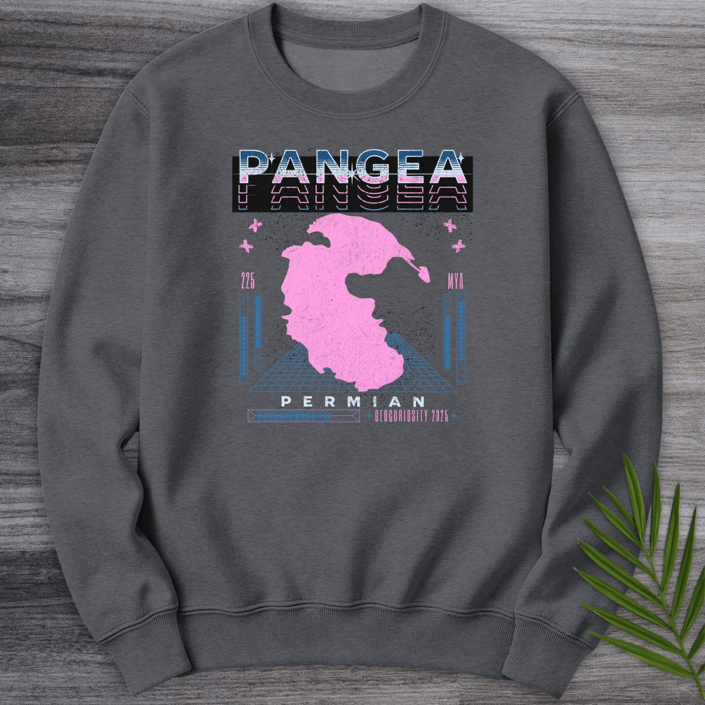 Sweatshirt Dark Heather / S Vintage Cyber Pangea Streetwear Crewneck