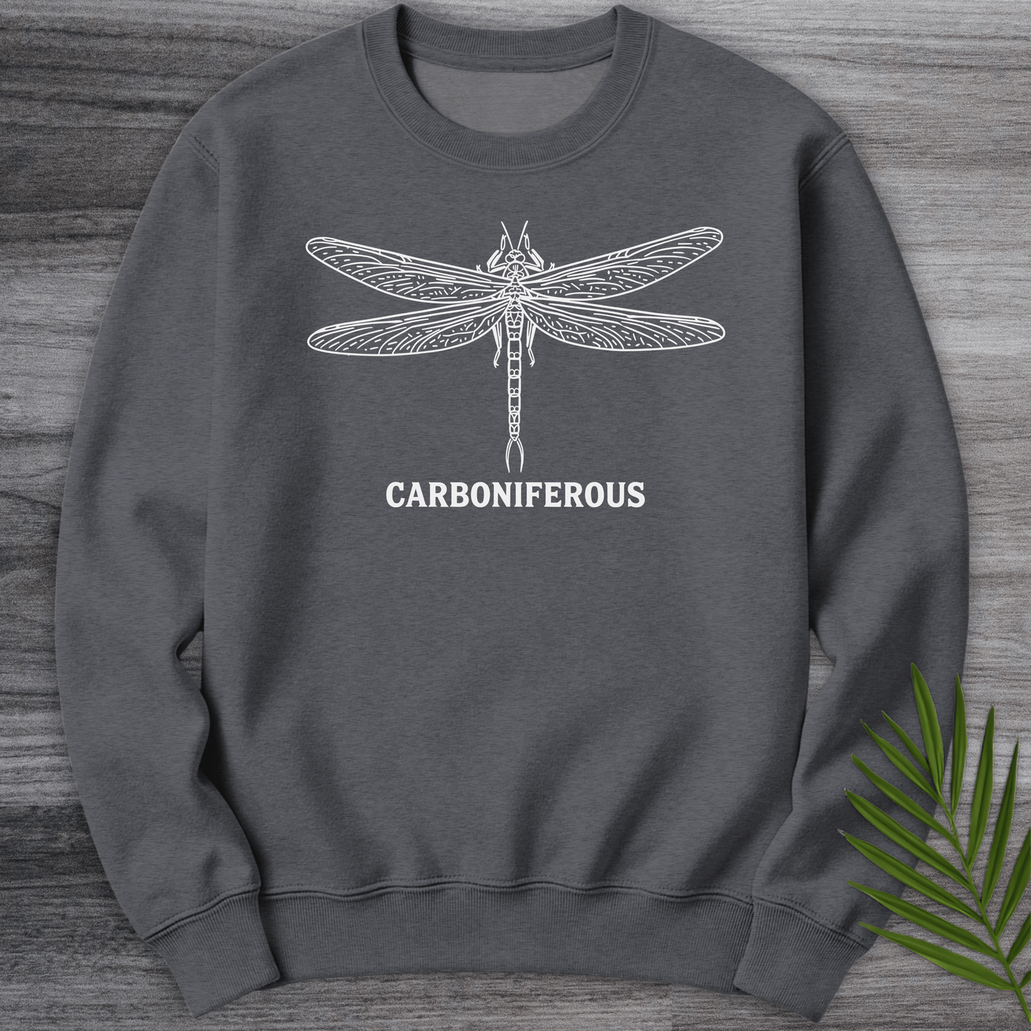 Sweatshirt Dark Heather / S Vintage Dragonfly Carboniferous Crewneck
