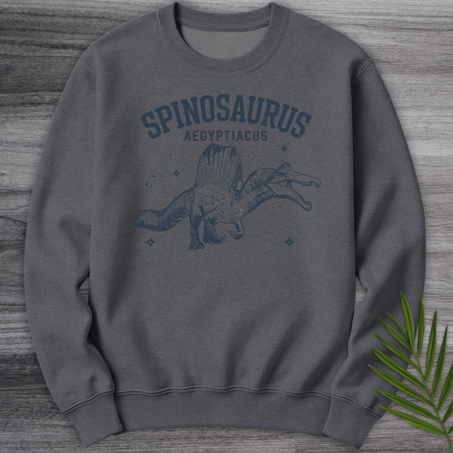 Sweatshirt Dark Heather / S Vintage Spinosaurus Aegyptiacus Crewneck