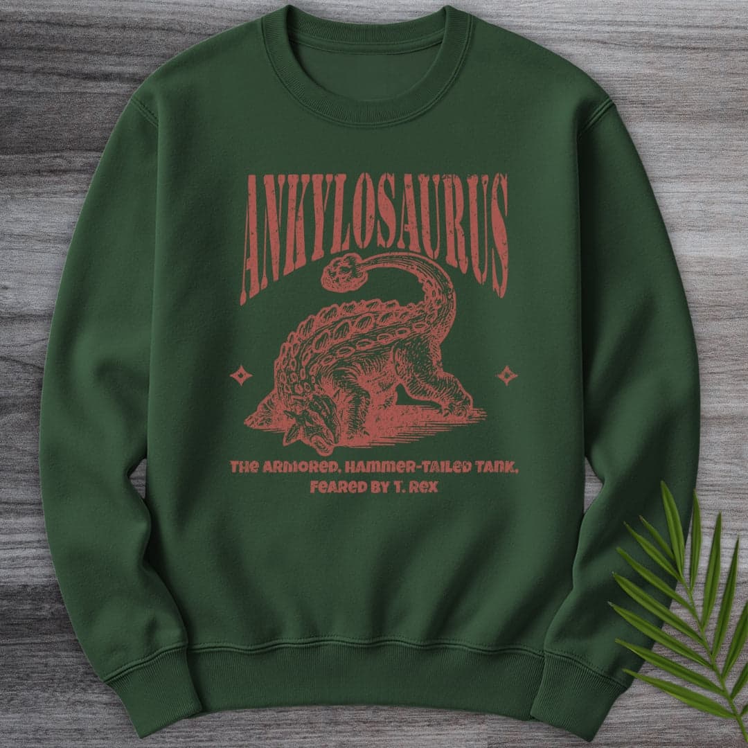 Sweatshirt Forest Green / S Ankylosaurus Hammer-Tailed Tank Crewneck