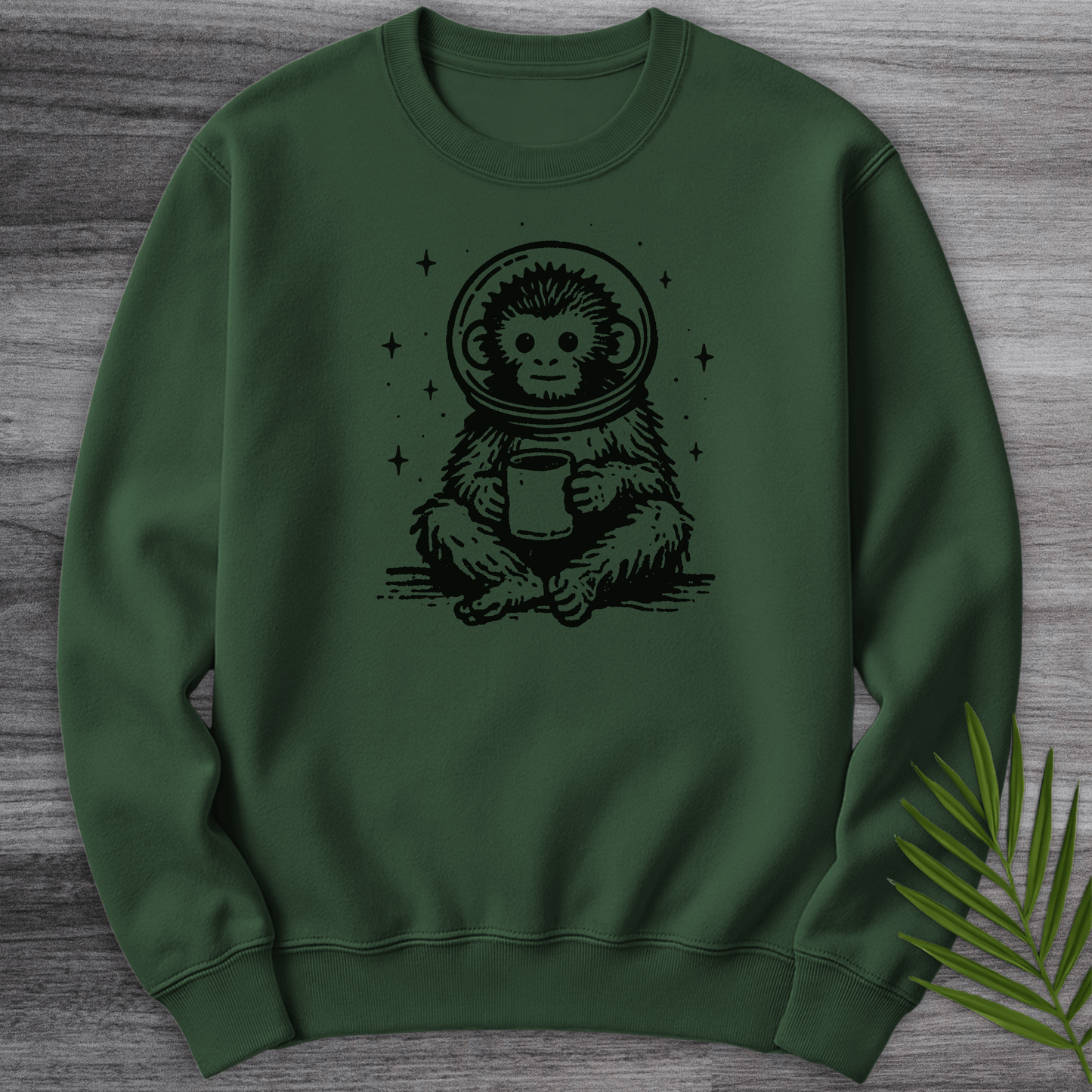 Sweatshirt Forest Green / S Astro Coffee Monkey Crewneck