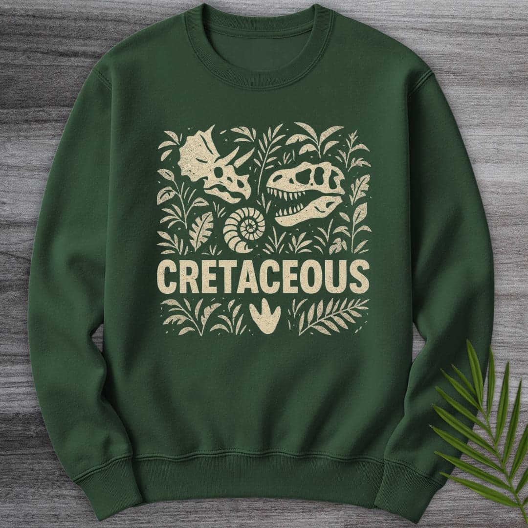 Sweatshirt Forest Green / S Cretaceous Fossil Elements Crewneck