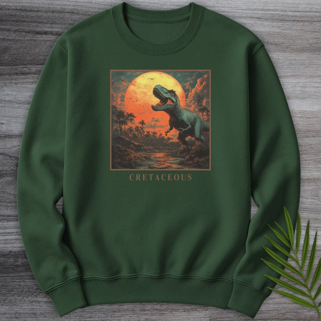 Sweatshirt Forest Green / S Cretaceous T.rex Graphic Crewneck