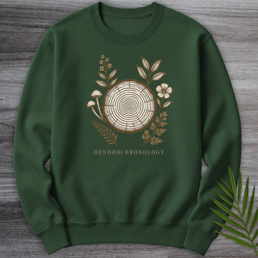 Sweatshirt Forest Green / S Dendrochronology Tree Ring Crewneck