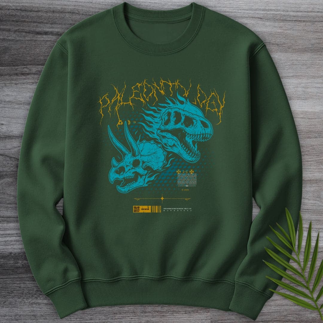 Sweatshirt Forest Green / S Hellfire Streetwear Paleontology Crewneck