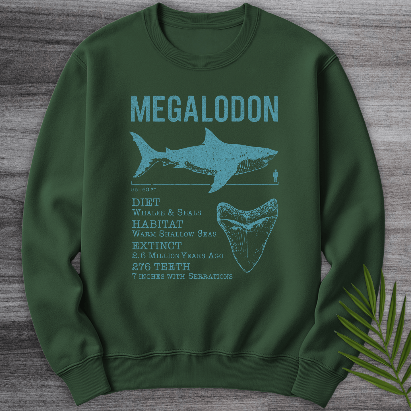 Sweatshirt Forest Green / S Megalodon: Leviathan of the Shallows Crewneck