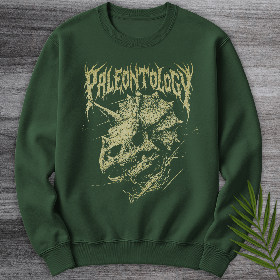 Sweatshirt Forest Green / S Metal Triceratops Skull & Chains Crewneck