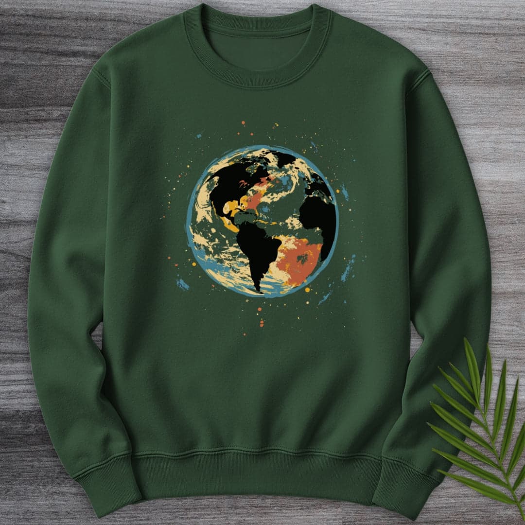 Sweatshirt Forest Green / S Painted Earth Graphic Crewneck