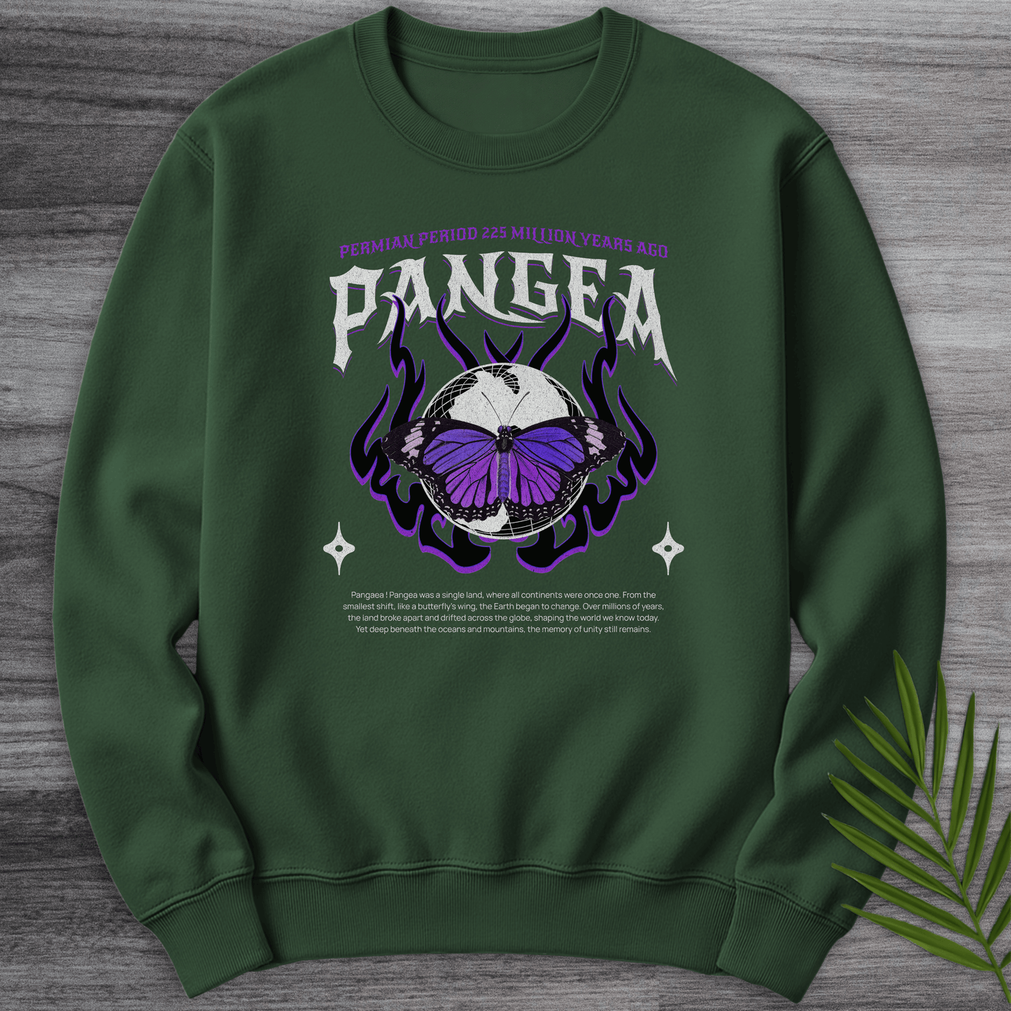 Sweatshirt Forest Green / S Pangea Butterfly Effect Crewneck