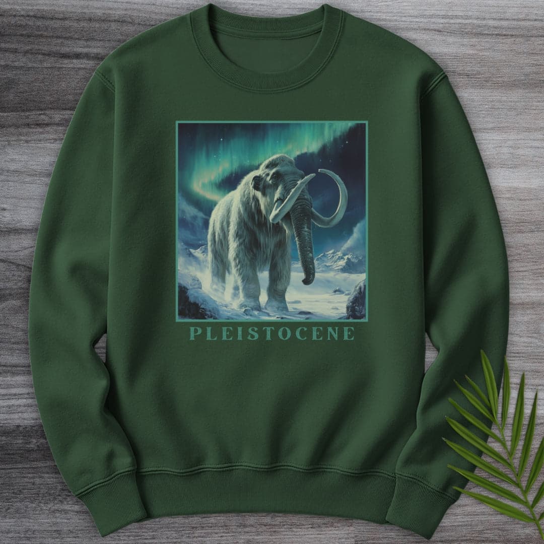 Sweatshirt Forest Green / S Pleistocene Megafauna Ice Age Crewneck