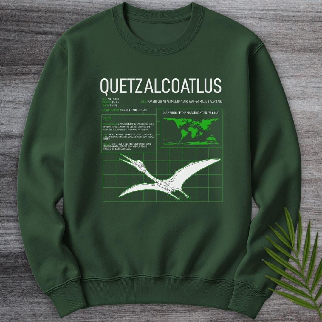 Sweatshirt Forest Green / S Quetzalcoatlus Grid Crewneck